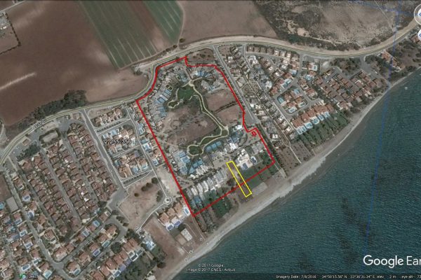 Exclusive Residential Plot for Sale on the Beachfront, Pervolia, Larnaca